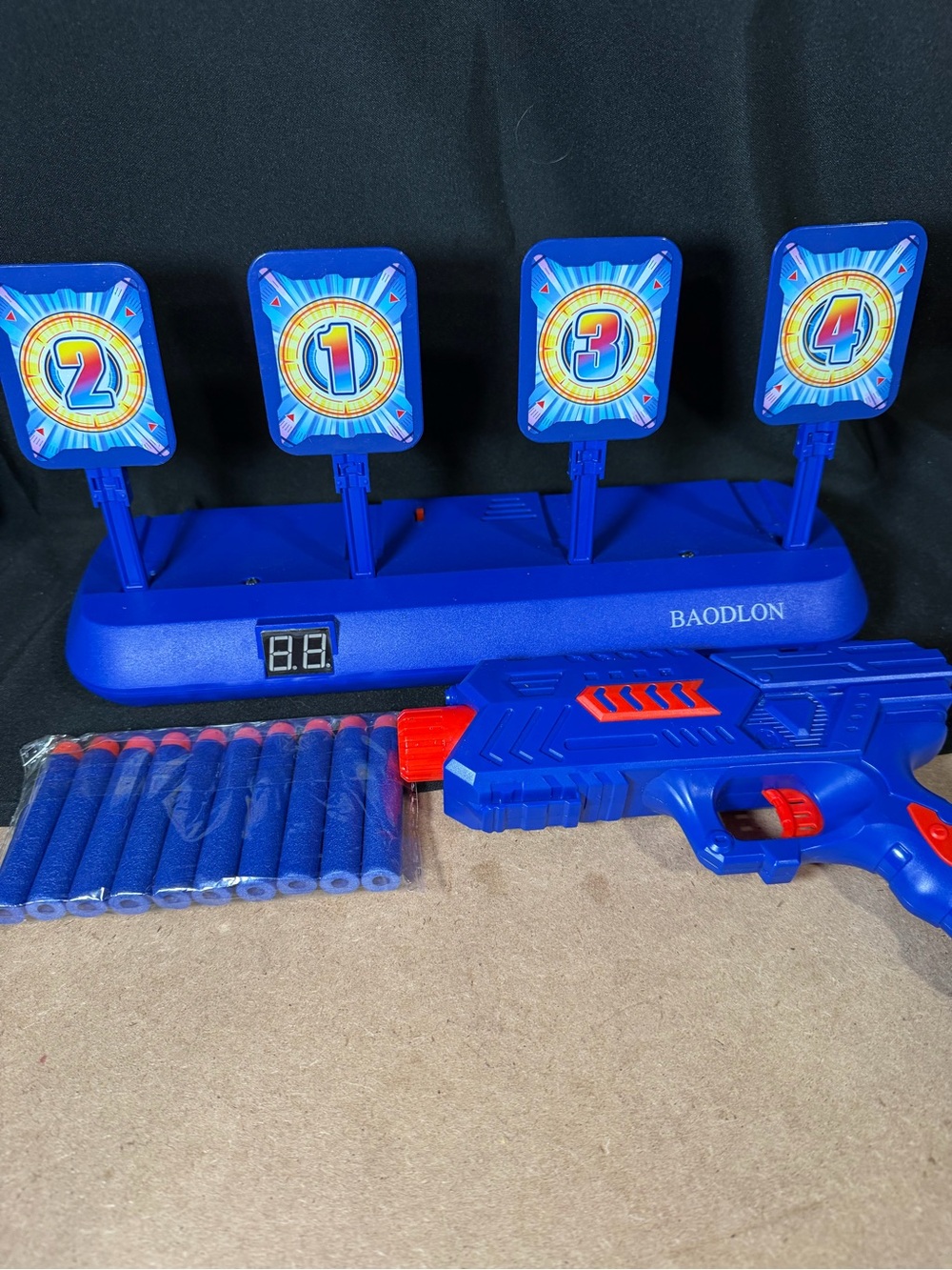 Baodlon Digital Shooting Targets with Foam Dart Toy Gun Tested Works